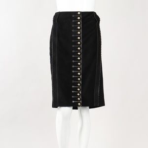Vintage YVES SAINT LAURENT YSL Suede Skirt Sz 6/8
